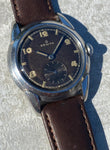 1945 Zenith Tropic Dial Art Deco Fancy Stepped Bezel Stainless Steel Case