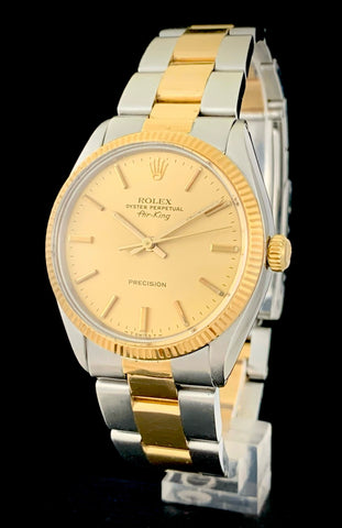 1984 Rolex Oyster Perpetual Air-King 18K & Steel 5501 Box/Papers