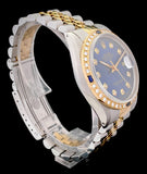 1988 Rolex Oyster Perpetual Datejust 2-Tone Diamond Sapphire Bezel 16013