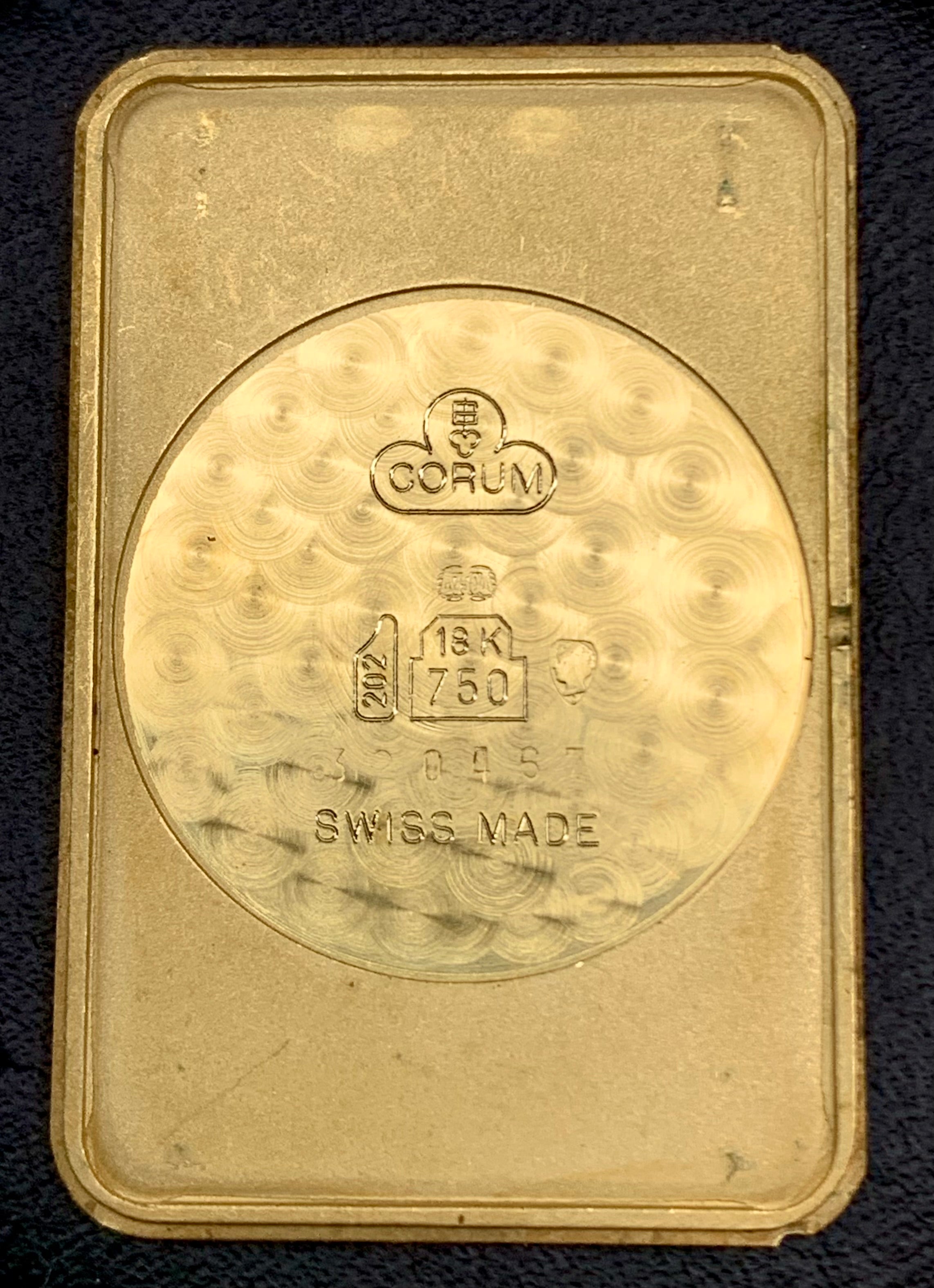 For Sale Vintage 1980's Corum Gold Bar 15 Gram Ingot 999.9 Manual