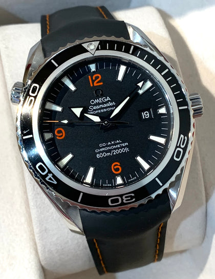 2011 Omega Seamaster Planet Ocean Co-Axial 2 Bezels Box & Papers