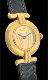 1990’s Cartier Must De Colisée Art Deco Quartz 24mm Vermeil