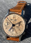 Incredible 1940's Gallet Triple-Date Chronograph Tropic Dial 36373