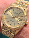 1978 Solid 18K Gold Rolex Turn-O-Graph Datejust Jubilee Bracelet Ref 1625