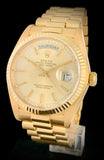 1981 Rolex 18k Gold OP Day-Date President 18038 Box & Papers