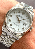 1991 Rolex Datejust 36mm White Dial Jubilee Bracelet 16200