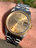 1990 Rolex Oyster Perpetual Date 2-Tone 18k Gold & Steel 15223