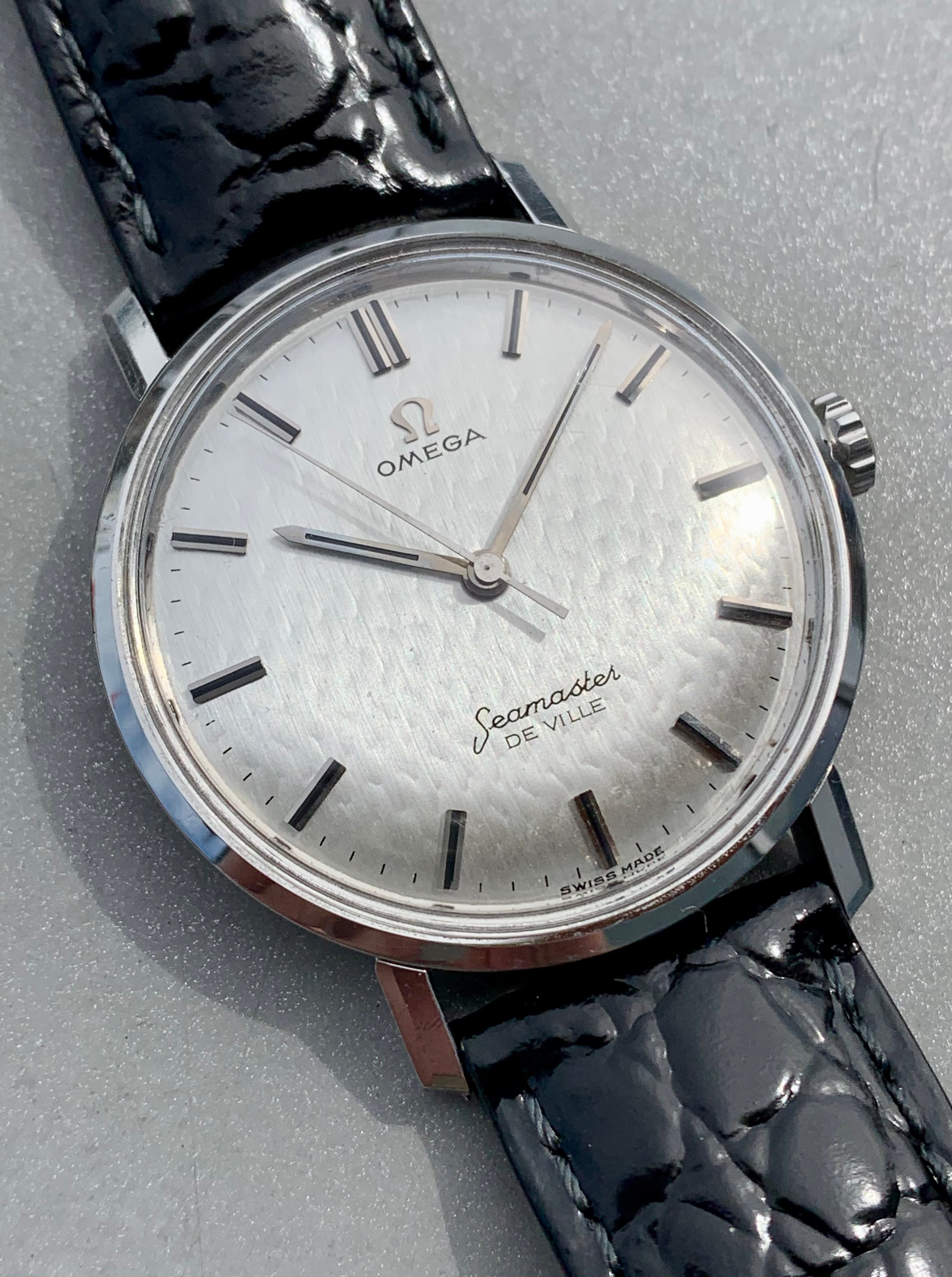 For Sale Vintage 1962 Omega Seamaster Deville Snake Skin Scale