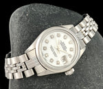 1973 Ladies Rolex Oyster Perpetual Datejust Diamond Dial Stainless Steel 6916