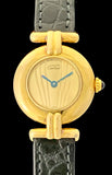 1990’s Cartier Must De Colisée Art Deco Quartz 24mm Vermeil