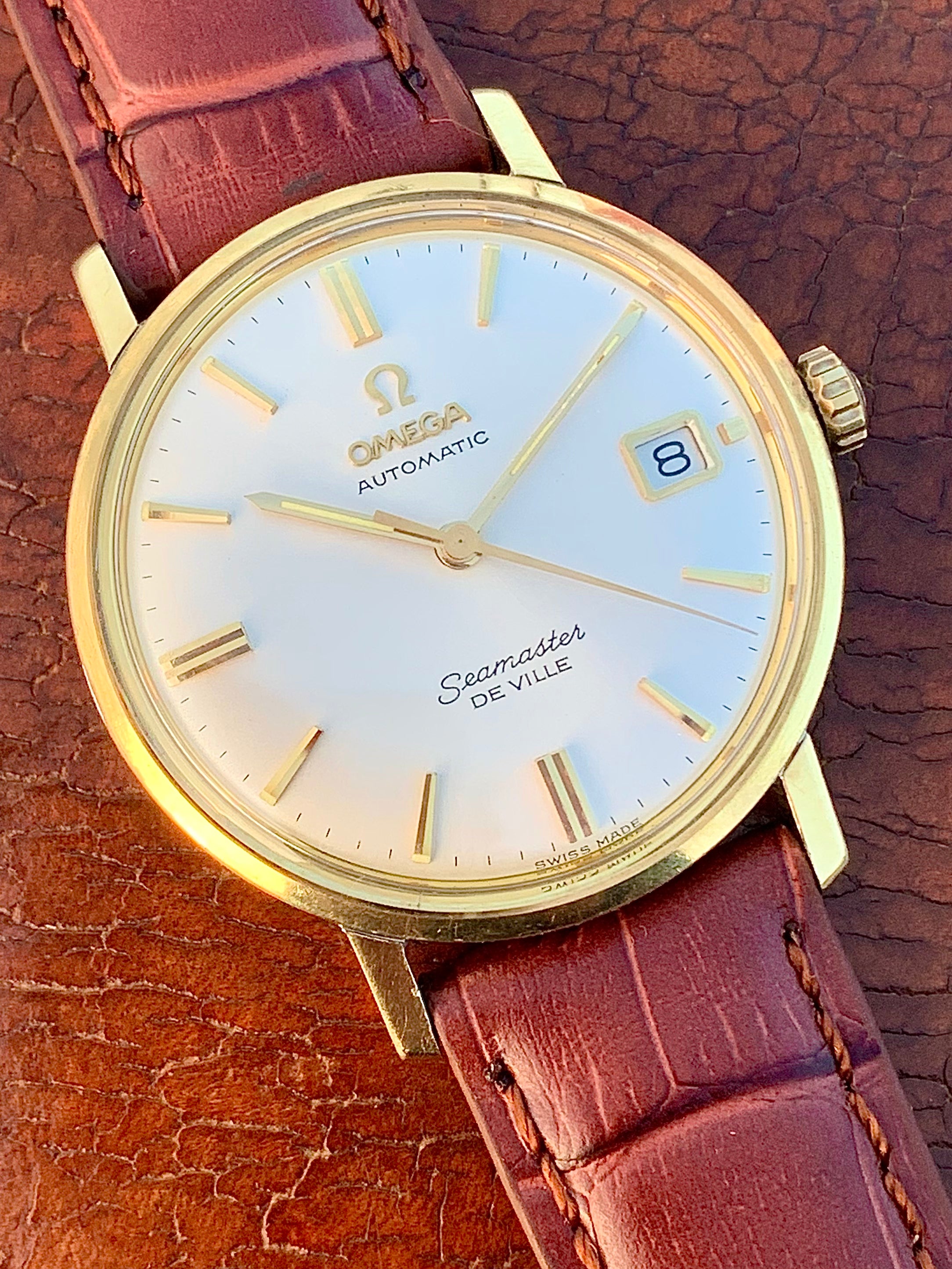 omega seamaster deville 14k gold
