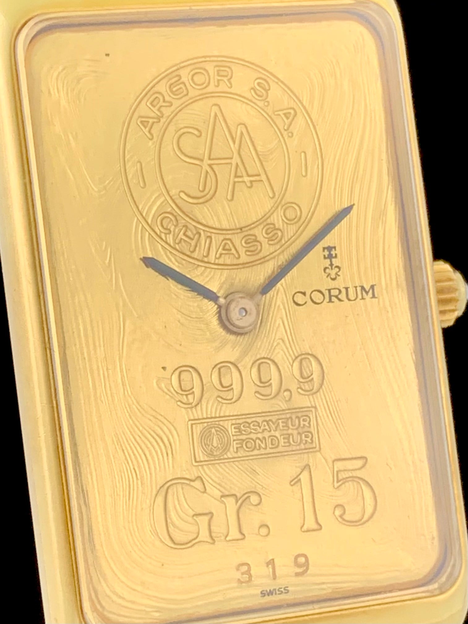 For Sale Vintage 1980's Corum Gold Bar 15 Gram Ingot 999.9 Manual