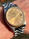1990 Rolex Oyster Perpetual Date 2-Tone 18k Gold & Steel 15223