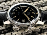 1960's Edma Automatic Super Compressor Dual Crown Divers Watch