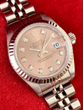 2002 Ladies Rolex Datejust 26 Diamond Dial In Steel & 18k White Gold 79174