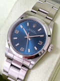 1999 Rolex Oyster Perpetual Datejust 31 Midsize Steel Blue Dial 77080