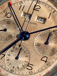 Incredible 1940's Gallet Triple-Date Chronograph Tropic Dial 36373