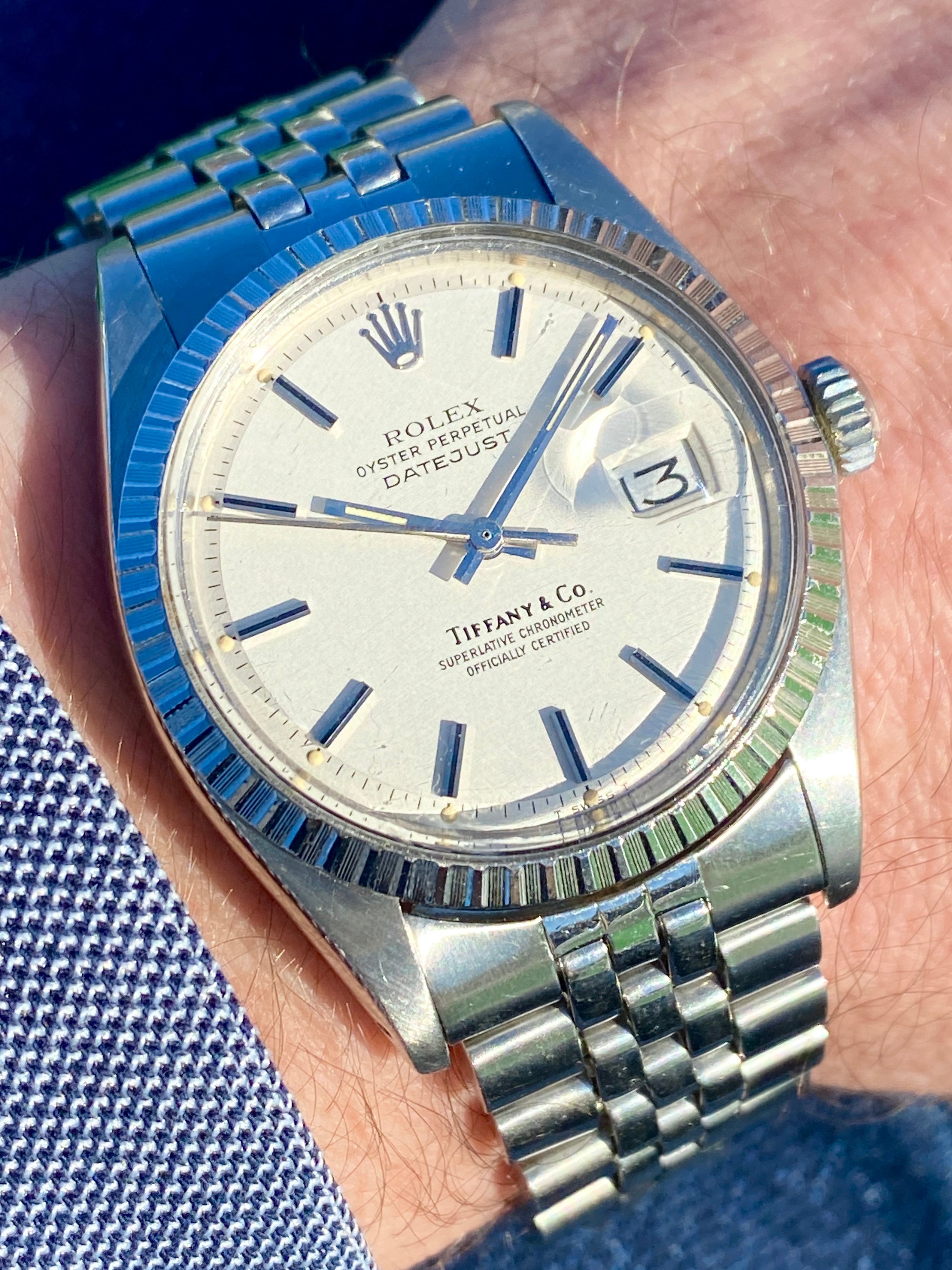 For Sale 1973 Rolex Datejust 1603 In Stainless Steel Retailed By Tiffany Co To Buy Meticulous Watches