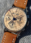 Incredible 1940's Gallet Triple-Date Chronograph Tropic Dial 36373