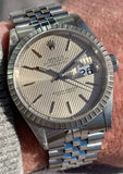 1991 Rolex Datejust 36 Tapestry Dial On Jubilee Bracelet 16220