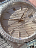 1991 Rolex Datejust 36 Tapestry Dial On Jubilee Bracelet 16220