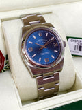 2010 Rolex Oyster Perpetual Air-King Blue "Explorer" Style Dial 114200