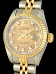 1990 Ladies Rolex Datejust Factory Diamond Tropic Dial 69173