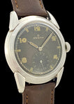 1945 Zenith Tropic Dial Art Deco Fancy Stepped Bezel Stainless Steel Case