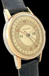 1940’s Movado Triple-Date Calendar 14k Rose Gold on Stainless Steel
