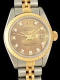 1990 Ladies Rolex Datejust Factory Diamond Tropic Dial 69173