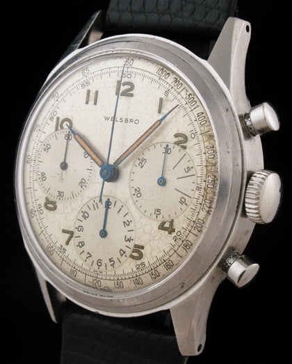 Huge Welsbro 3 Register Military Chronograph  SOLD