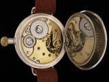 Early Omega Half Hunter Silver Trench Art Watch SOLD
