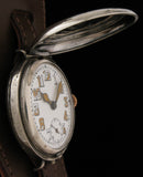 Early Rolex Full Hunter S.Silver Trench Watch SOLD