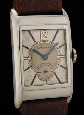 1934 Longines Art Deco Stainless Steel Tank SOLD
