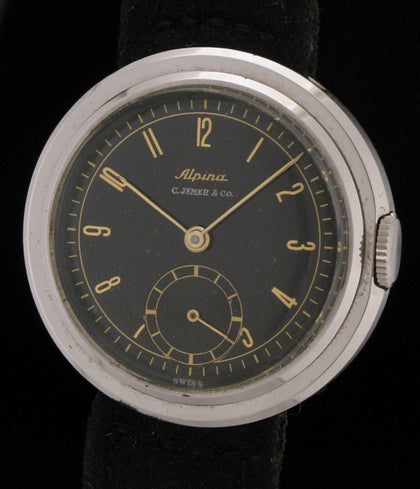 Rare Alpina Art Deco Circular Staybrite Case SOLD