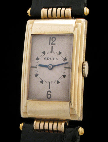 Art Deco Gruen Guild Watch with Central Lugs SOLD