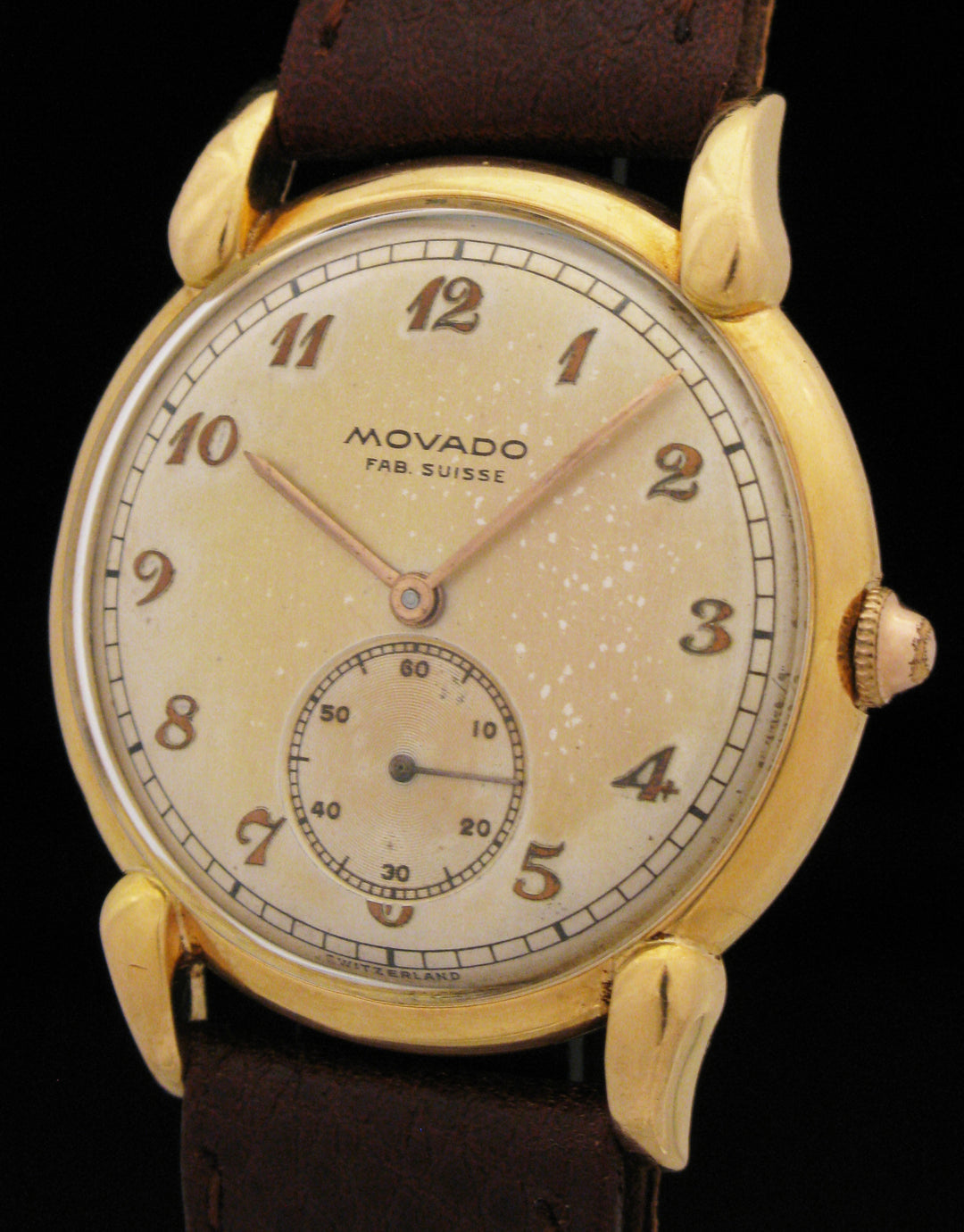 18k Gold Movado Fab Suisse Fancy Horn Lugs Dress Watch – Meticulous Watches