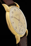 18k Gold Movado Fab Suisse Fancy Horn Lugs Dress Watch