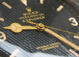 1953 Rolex Explorer Honeycomb Gilt Dial Model 6350 Lollipop Seconds