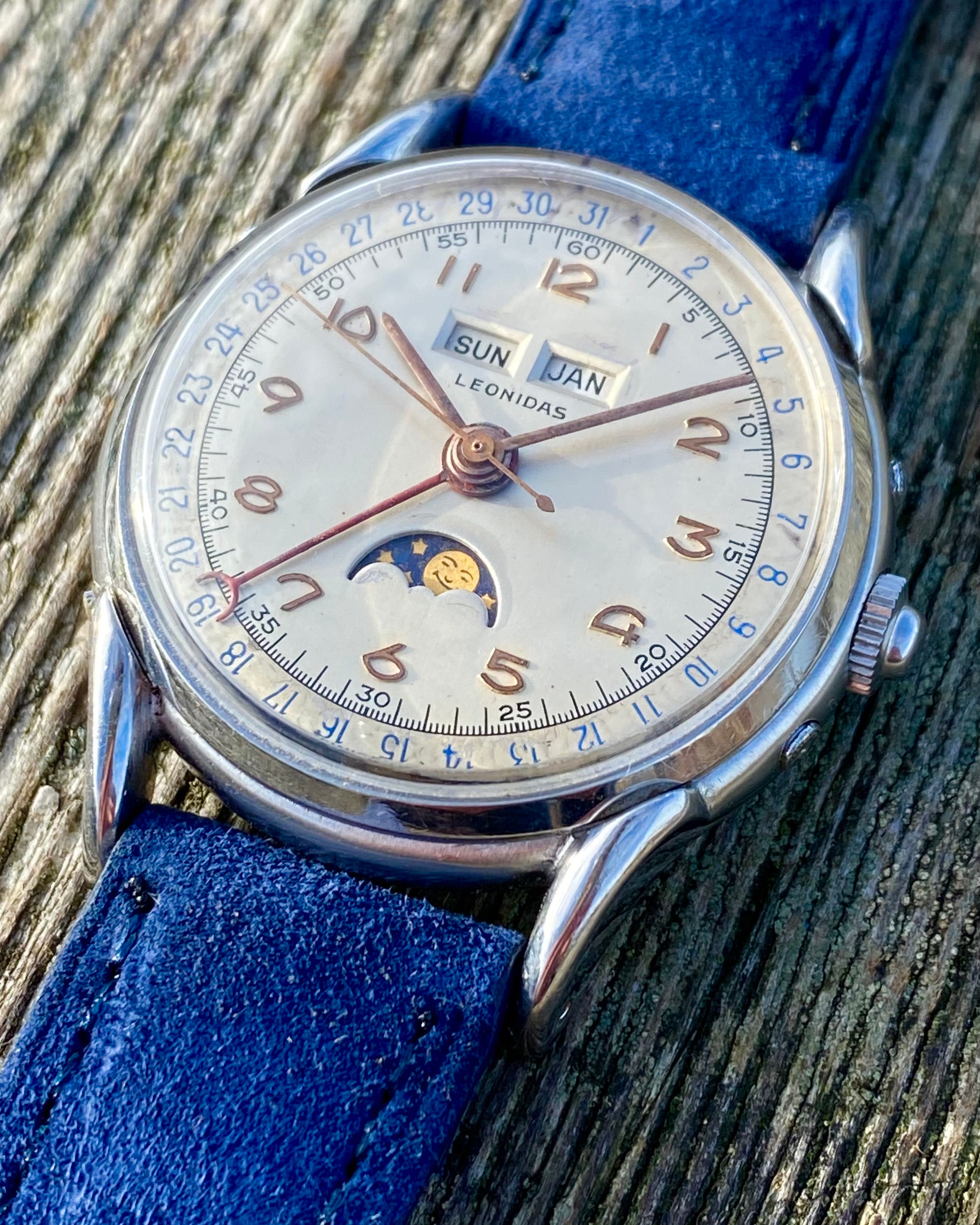 Leonidas deals moonphase watch