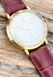 1950 Oversized 37.5mm 18k Gold Omega Automatic With Waffle Dial
