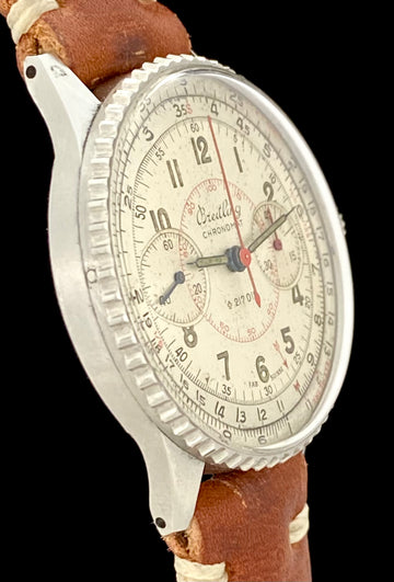 Vintage 1942 Breitling Chronomat Steel Chronograph Aviator Pilots Watch Model 769 For Sale To Buy Meticulous Watches