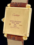 1990's Cartier Obus 18k Yellow Gold Tank w/Bullet Lugs & Solid Gold Buckle