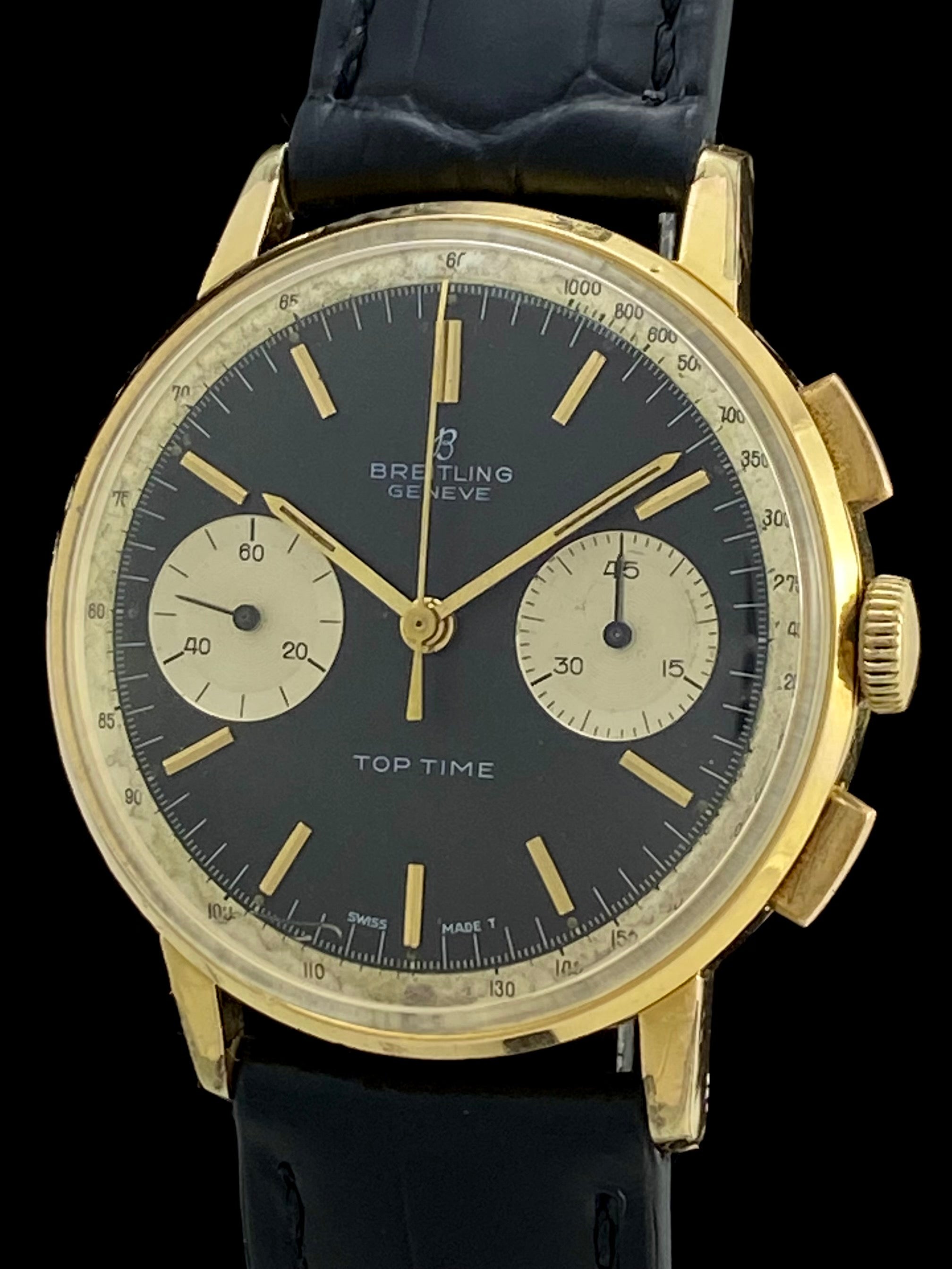 1968 Breitling Top Time Panda Dial Chronograph Venus Caliber 188