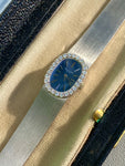 Patek Philippe Ellipse 18k White Gold Diamonds Blue Dial Box & Papers 3377/1