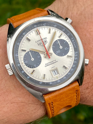 Vintage 1969 Heuer Carrera Automatic Chronograph 1st Execution