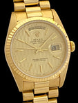 1991 Rolex Day-Date President 18K Gold With Tapestry Dial Model 18238