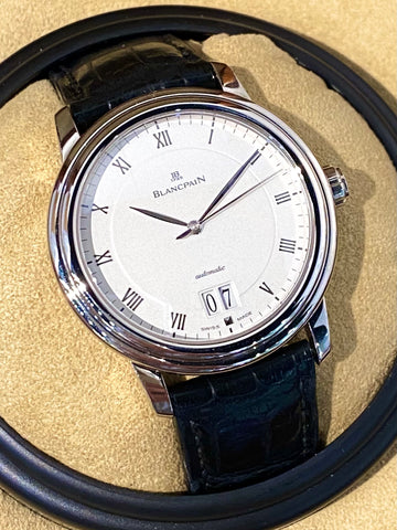 Blancpain Villeret 18k White Gold Grande Date Ultra Slim Automatic